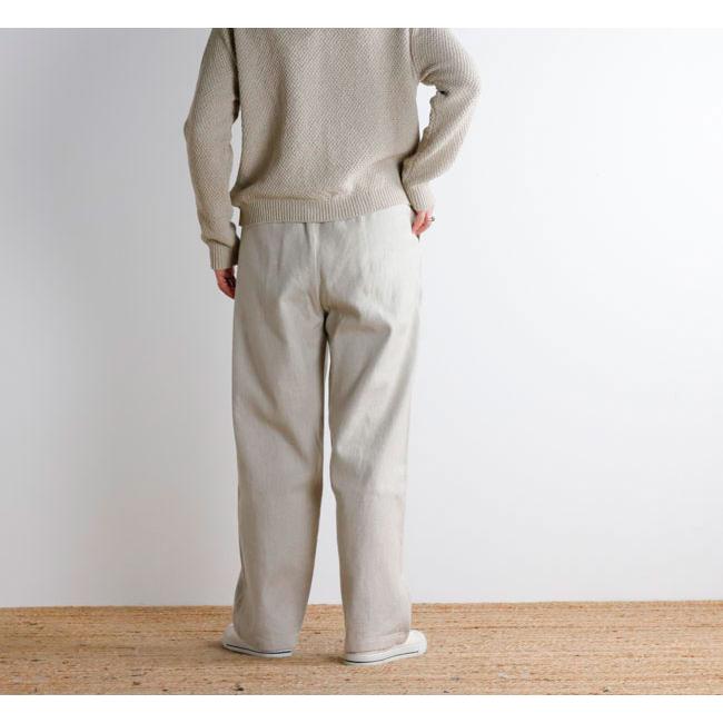 2021年　evam eva リネンパンツ1　アンティークホワイト 楽天市場】evam eva エヴァムエヴァ リネンウールパンツ linen