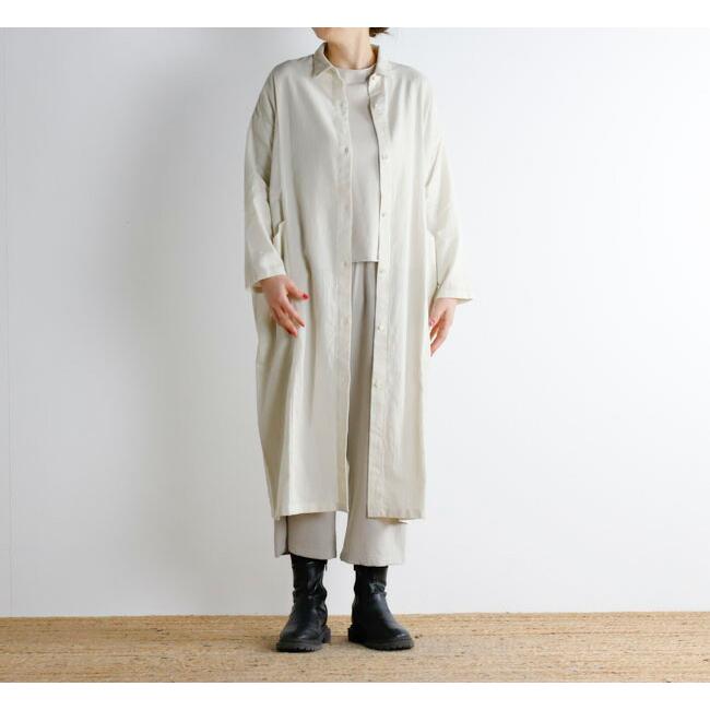 evam eva エヴァムエヴァ コットンシャツワンピース cotton shirt one