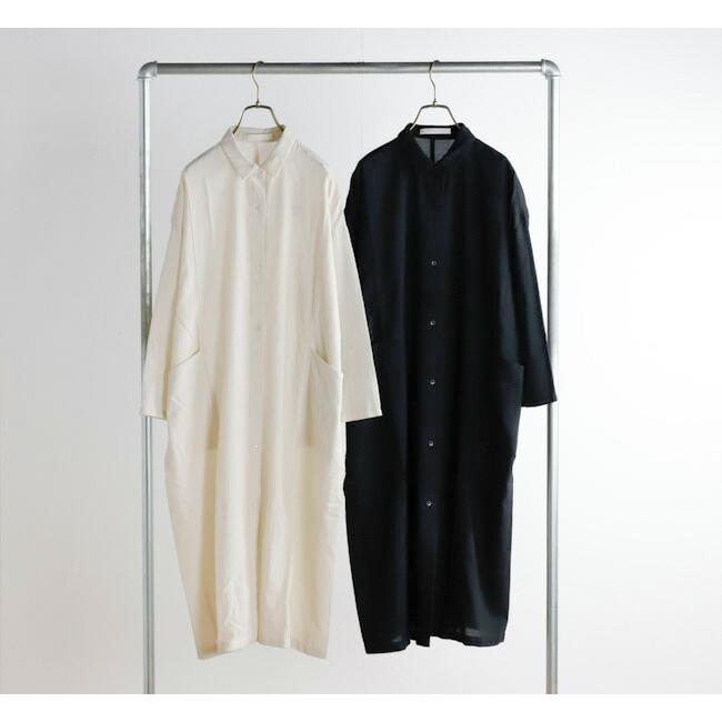 evam eva エヴァムエヴァ コットンシャツワンピース cotton shirt one