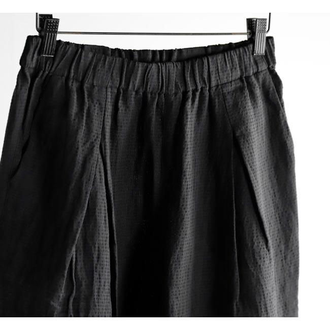 evam eva エヴァムエヴァ リネンシルクタックパンツ linen silk