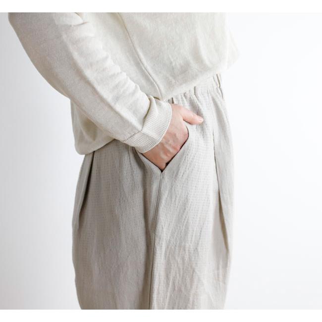 evam eva エヴァムエヴァ リネンシルクタックパンツ linen silk tuck pants　E251T129 |  | 02