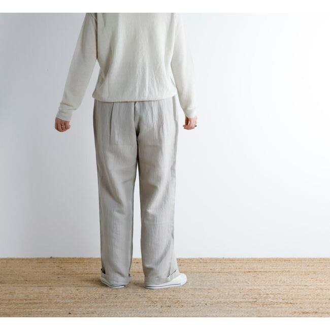 evam eva エヴァムエヴァ リネンシルクタックパンツ linen silk tuck pants　E251T129 |  | 04