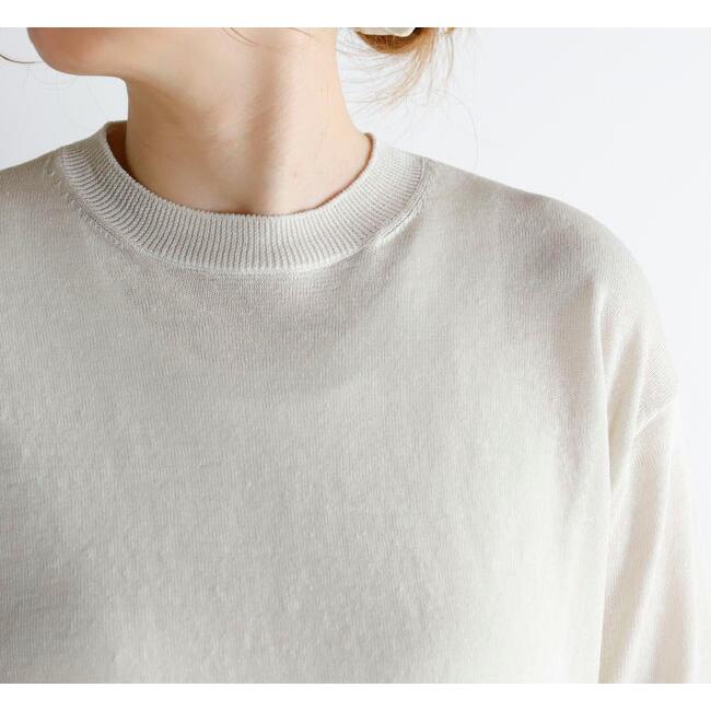 新品未使用　evam eva リネンプルオーバーE251K168 アイボリー evam eva エヴァムエヴァ リネンプルオーバー linen pullover