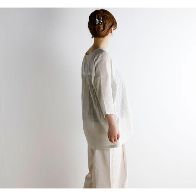 トップス evam eva shadow check gathered pullover evam eva｜shadow check gathered pullover｜ladies',tops