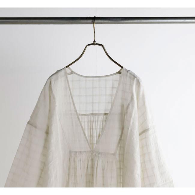 トップス evam eva shadow check gathered pullover evam eva｜shadow check gathered pullover｜ladies',tops