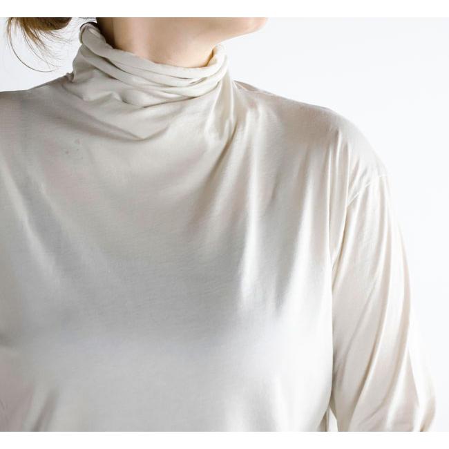 evam eva エヴァムエヴァ オーガニックコットン カットソー タートルネック cut&sew turtleneck E253C028 |  | 01