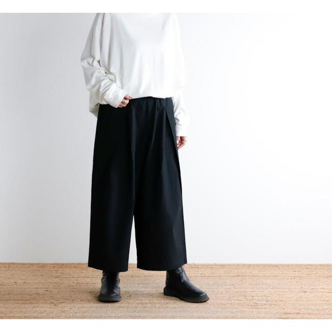 evam eva エヴァムエヴァ E253T065 コットンキュロットパンツ cotton culotte pants | 