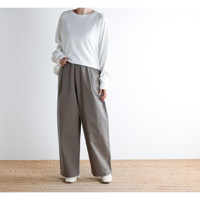 evam eva エヴァムエヴァ E253T066 コットンワイドパンツ cotton wide pants | 