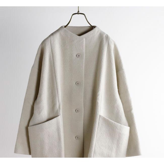 evam eva エヴァムエヴァE253K090 プレスウール ショートコート press wool short coat |  | 11