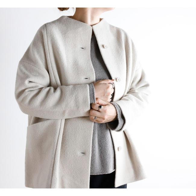 evam eva エヴァムエヴァE253K090 プレスウール ショートコート press wool short coat |  | 01