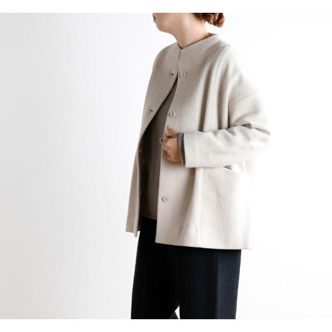 evam eva エヴァムエヴァE253K090 プレスウール ショートコート press wool short coat |  | 05