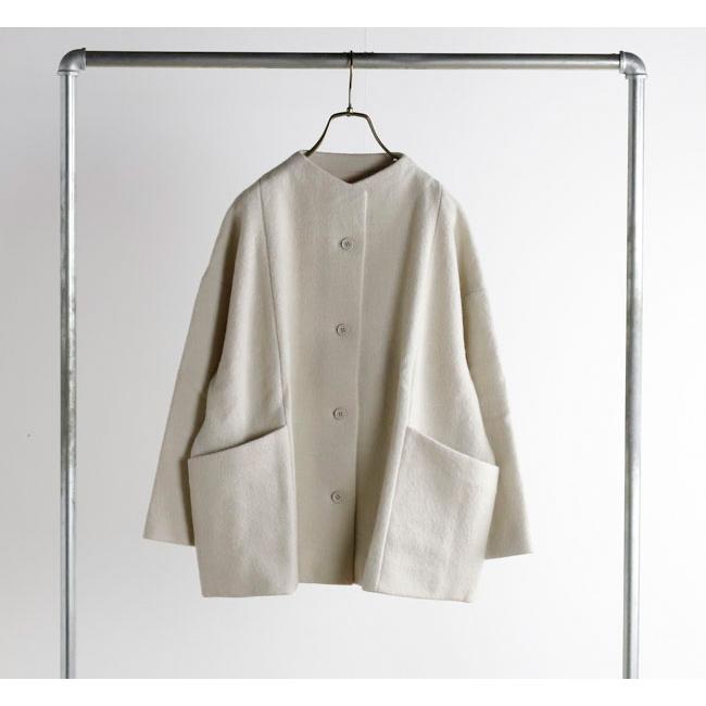 evam eva エヴァムエヴァE253K090 プレスウール ショートコート press wool short coat |  | 08