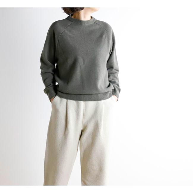 evam eva エヴァムエヴァ E253K176 プレスウール ラグランプルオーバー press wool raglan pullover | 