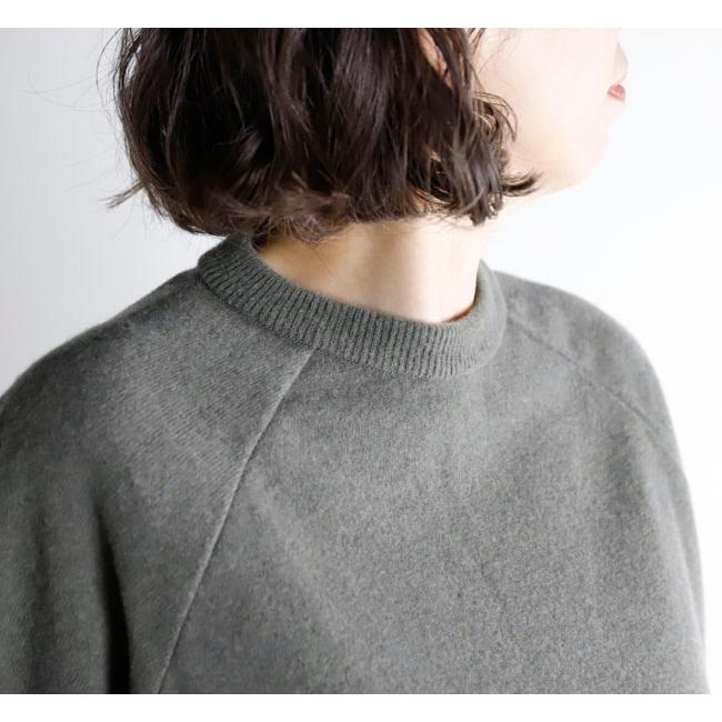 evam eva エヴァムエヴァ E253K176 プレスウール ラグランプルオーバー press wool raglan pullover |  | 01
