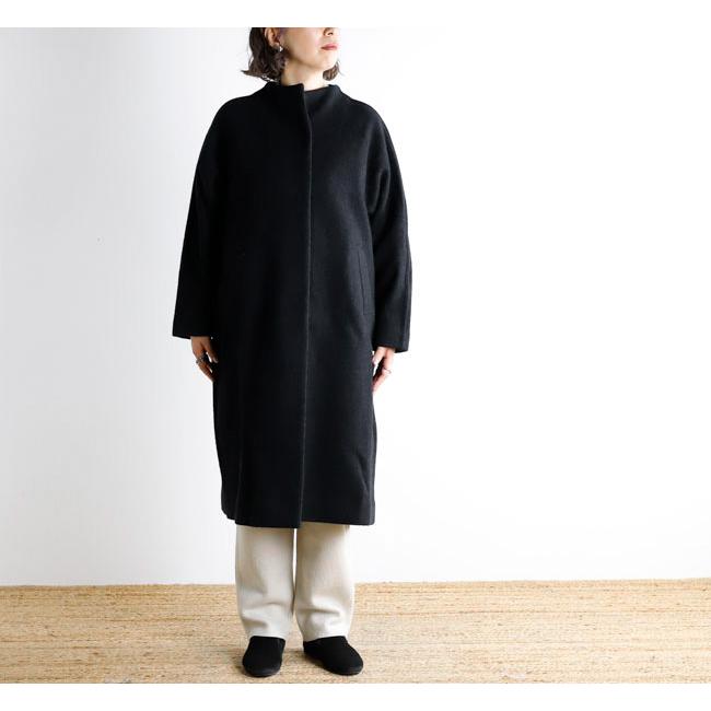 evam eva エヴァムエヴァ E253K091 プレスウール ラグランコート press wool raglan coat |  | 01