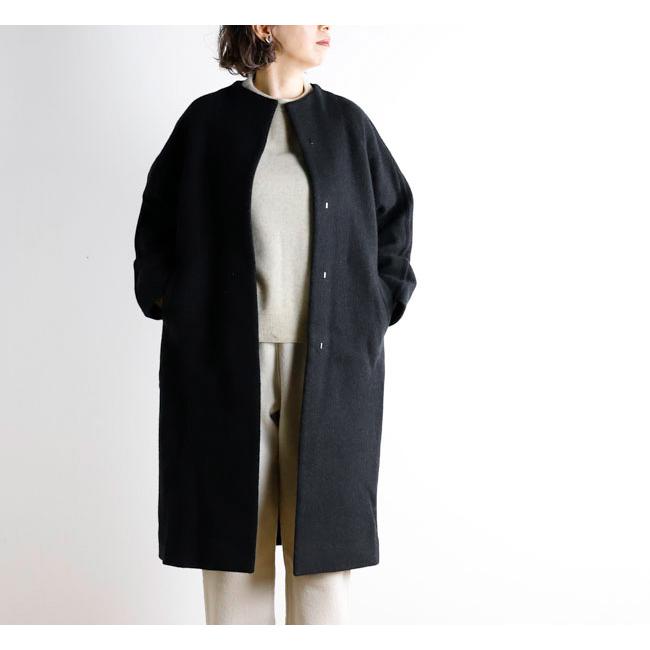 evam eva エヴァムエヴァ E253K091 プレスウール ラグランコート press wool raglan coat |  | 05