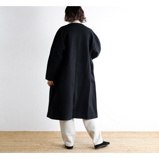 evam eva エヴァムエヴァ E253K091 プレスウール ラグランコート press