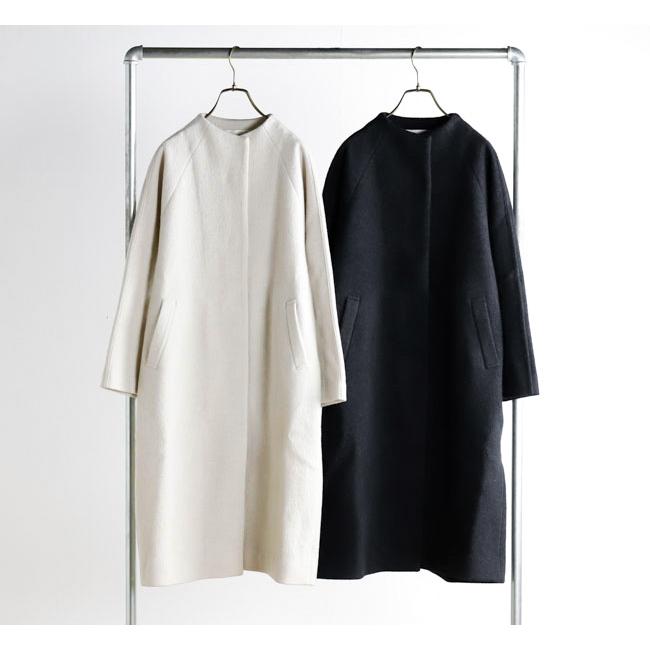 evam eva エヴァムエヴァ E253K091 プレスウール ラグランコート press wool raglan coat |  | 08