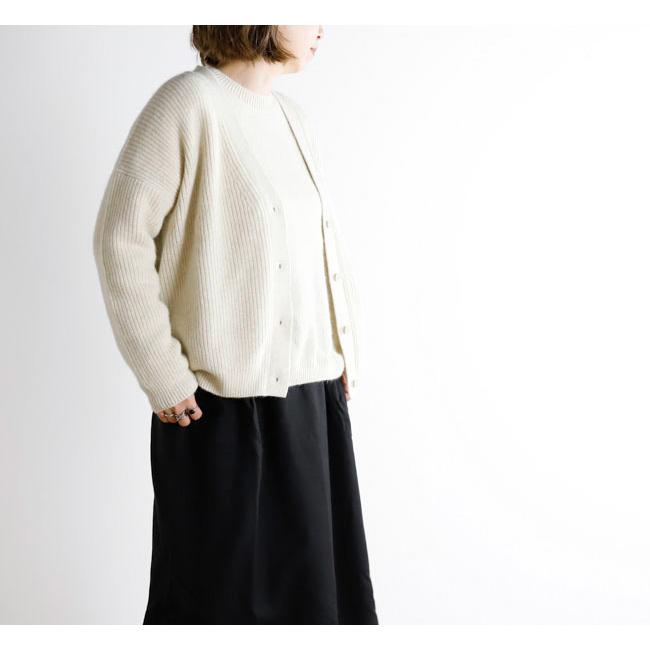 evam eva エヴァムエヴァ E253K200 ウール フォックス カーディガン