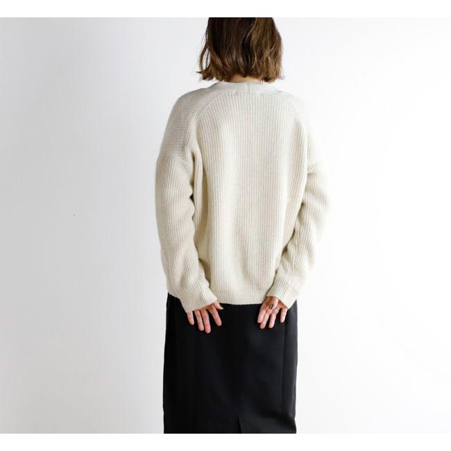 evam eva エヴァムエヴァ E253K200 ウール フォックス カーディガン