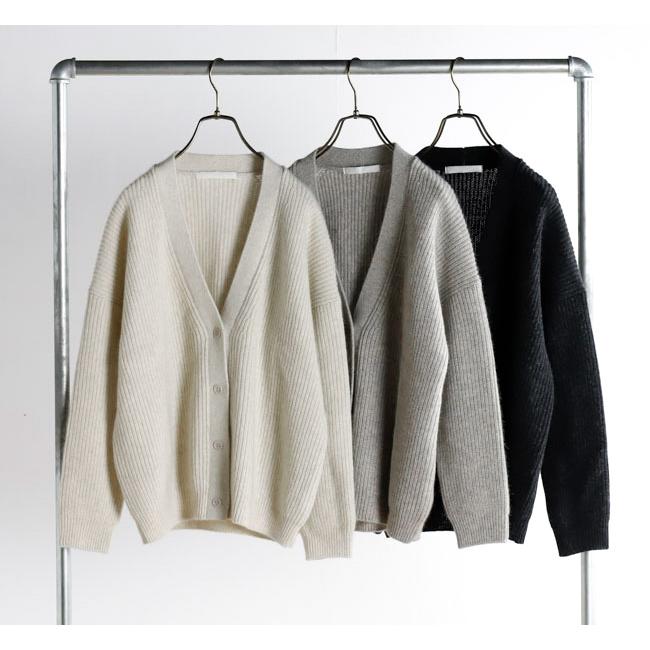 evam eva　ウール フォックス ショート ローブ　カーディガン　F　白 evam eva ウール フォックス ショート ローブ カーディガン F 白