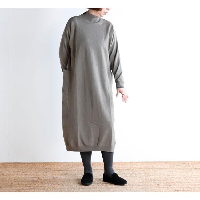 evam eva エヴァムエヴァ E253K203 ウールタートルネック ワンピース wool turtleneck one-piece | 