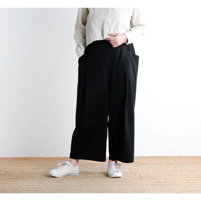 evam eva エヴァムエヴァ E261C072 スーピマコットン キュロットパンツ supima cotton culottes | 