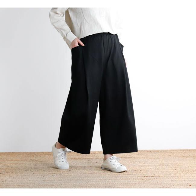 evam eva エヴァムエヴァ E261C072 スーピマコットン キュロットパンツ supima cotton culottes |  | 01
