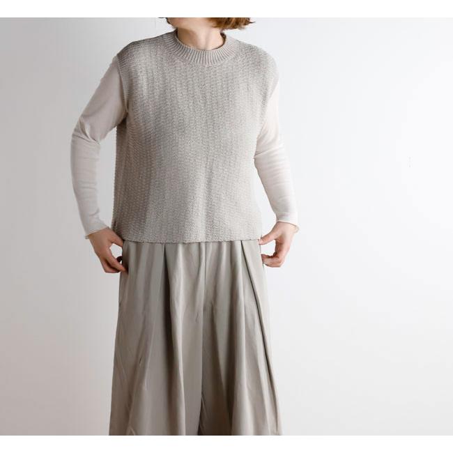evam eva エヴァムエヴァ E261K085 コットンリネン ベスト cotton linen vest |  | 01
