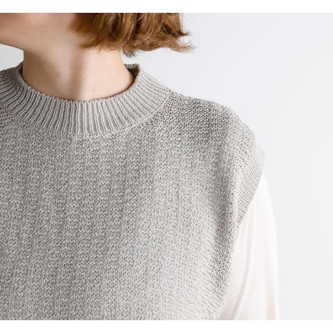 evam eva エヴァムエヴァ E261K085 コットンリネン ベスト cotton linen vest |  | 02