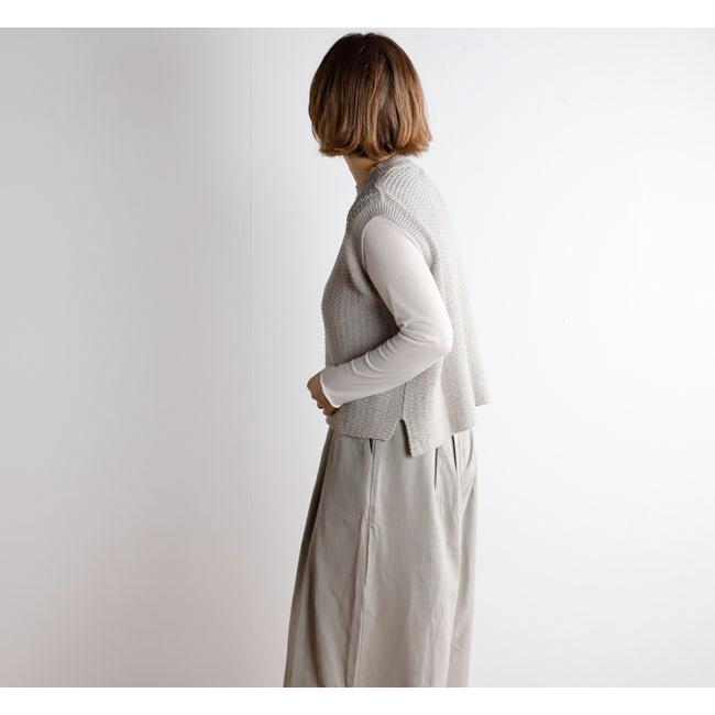 evam eva エヴァムエヴァ E261K085 コットンリネン ベスト cotton linen vest |  | 03