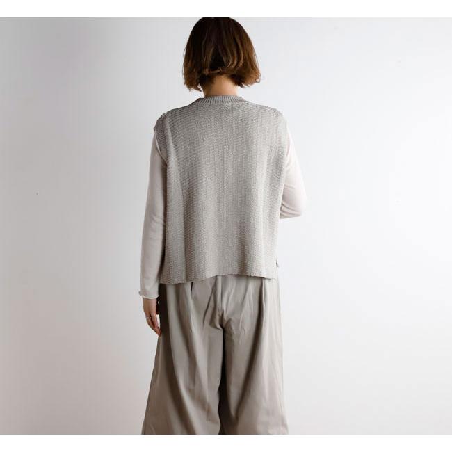 evam eva エヴァムエヴァ E261K085 コットンリネン ベスト cotton linen vest |  | 04