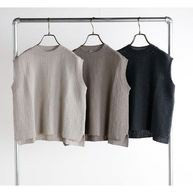 evam eva エヴァムエヴァ E261K085 コットンリネン ベスト cotton linen vest |  | 05