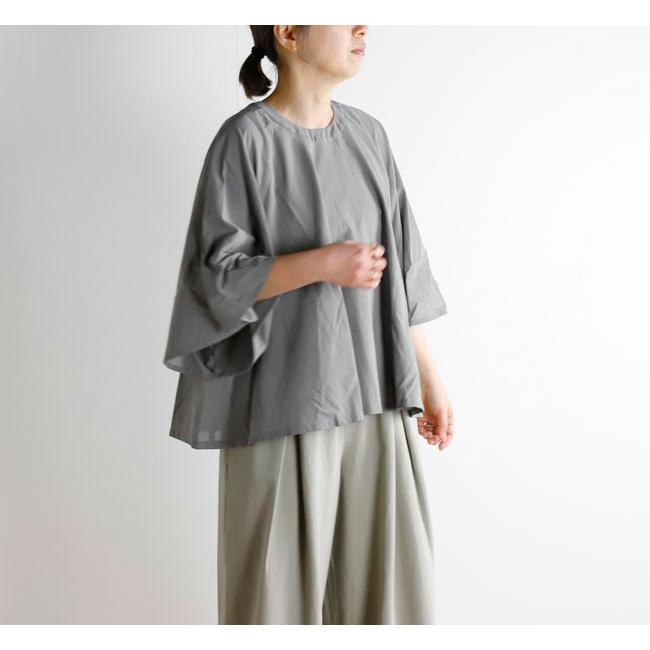 evam eva エヴァムエヴァ E261T119 コットンフレア プルオーバー cotton flare pullover | 