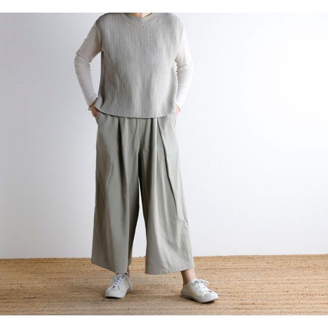 evam eva エヴァムエヴァ E261T061 コットン キュロットパンツ cotton culottes |  | 01