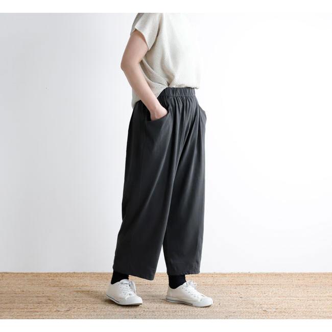 evam eva エヴァムエヴァ E261C170 カットソークロップドパンツ cut&sew cropped pants |  | 01