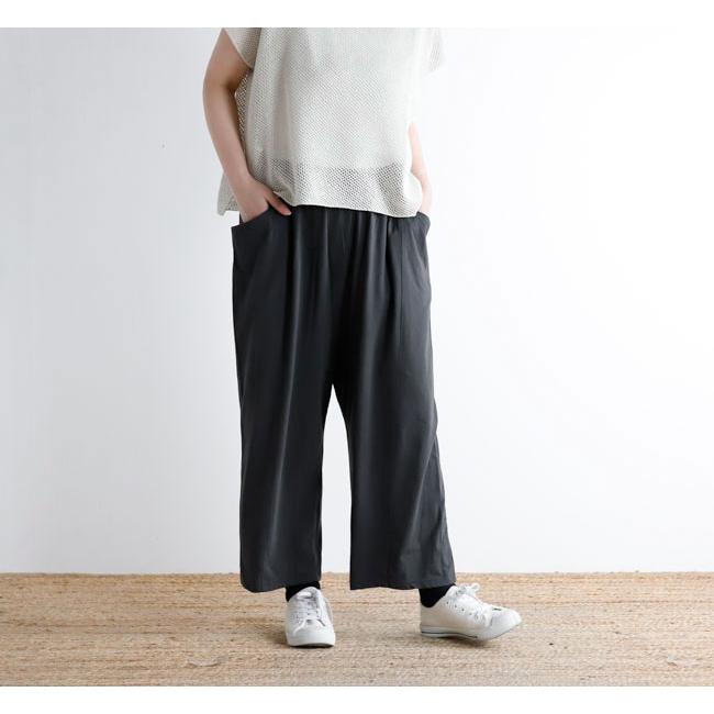 evam eva エヴァムエヴァ E261C170 カットソークロップドパンツ cut&sew cropped pants |  | 02