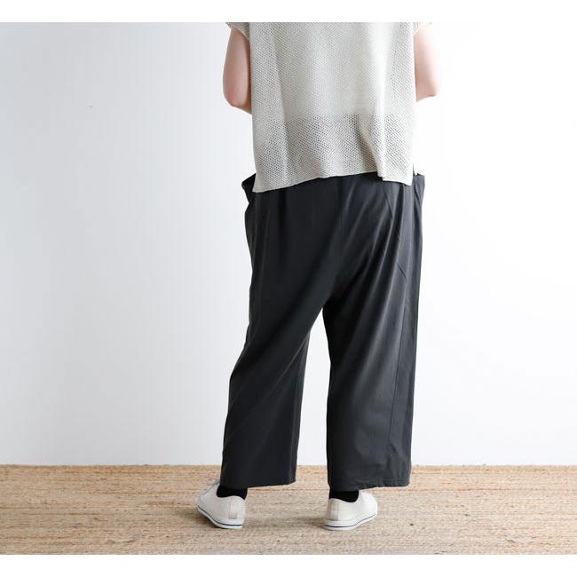 evam eva エヴァムエヴァ E261C170 カットソークロップドパンツ cut&sew cropped pants |  | 04