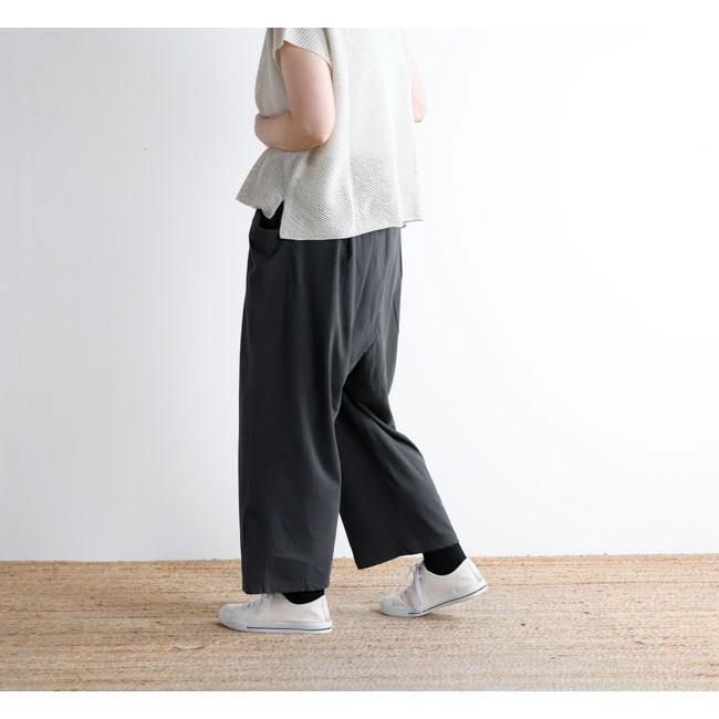 evam eva エヴァムエヴァ E261C170 カットソークロップドパンツ cut&sew cropped pants |  | 05