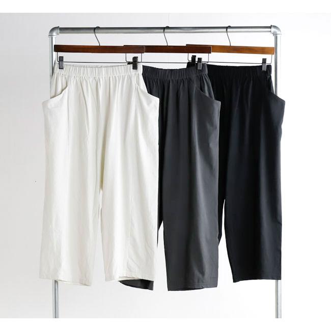 evam eva エヴァムエヴァ E261C170 カットソークロップドパンツ cut&sew cropped pants |  | 06