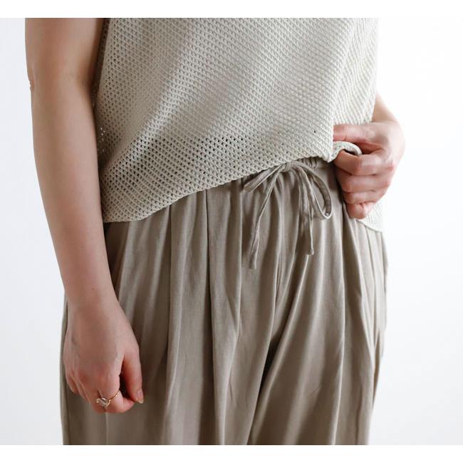 evam eva エヴァムエヴァ E261C171 カットソーワイドパンツ cut&sew wide pants |  | 01