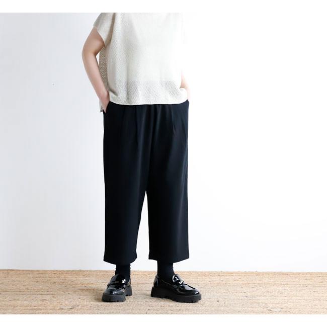 evam eva エヴァムエヴァ E261T179 コットンボイルタックパンツ cotton