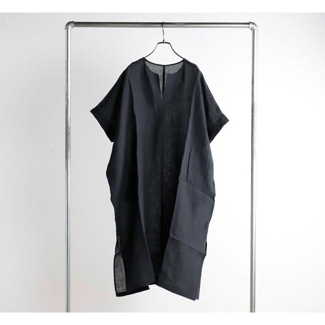 evam eva エヴァムエヴァ E261T206 リネンポンチョ linen poncho