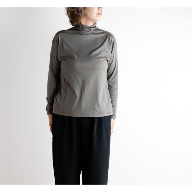 evam eva エヴァムエヴァ E263C005 カットソータートルネック　cut&sew turtleneck | 