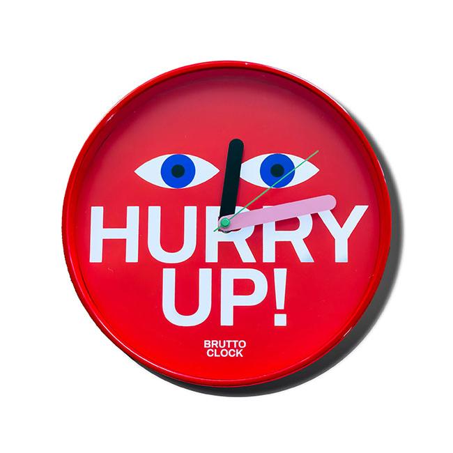 Brutto Wall Clock "Hurry up" ブルット ウォール クロック "ハリーアップ" アートな壁掛け時計 3763H | 