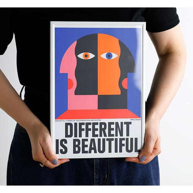 Brutto Fine Art Prints A4 "Different is beautiful" ファイン アート プリント A4 "ディファレント イズ ビューティフル" アートポスター 3765D | 