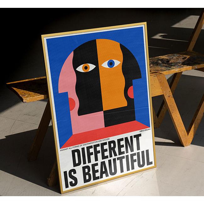 Brutto Fine Art Prints A4 "Different is beautiful" ファイン アート プリント A4 "ディファレント イズ ビューティフル" アートポスター 3765D |  | 03