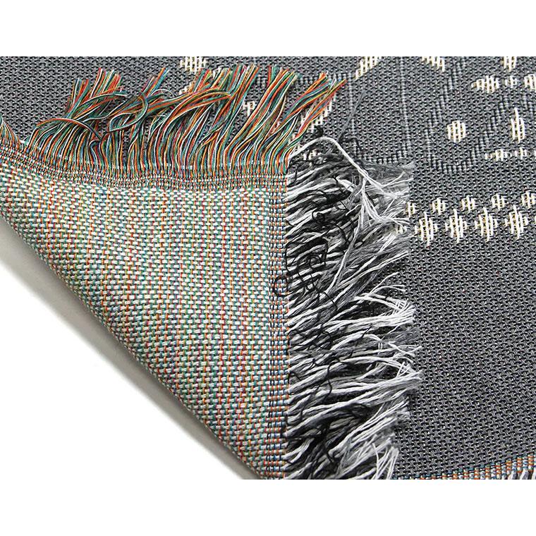 Bandana Throwket "Paisley Gray" バンダナ スローケット " ペイズリー　グレー " ラグマットとしても使える大判スローケット |  | 06