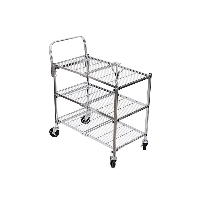 DETAIL 3770T3 メタル フォールディング カート "3 ティア" 機能性とタフさを両立したワゴンカート Metal Folding Cart "3 Tier" | 