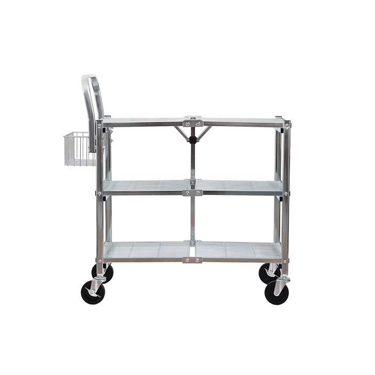 DETAIL 3770T3 メタル フォールディング カート "3 ティア" 機能性とタフさを両立したワゴンカート Metal Folding Cart "3 Tier" |  | 02